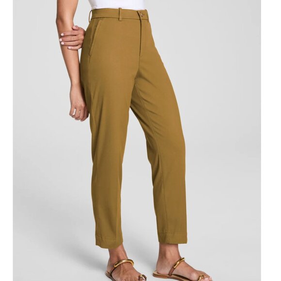 SPANX Stretch Twill Slim Straight Pant Medium Flax SPANXsupersmooth™ - Picture 2 of 7